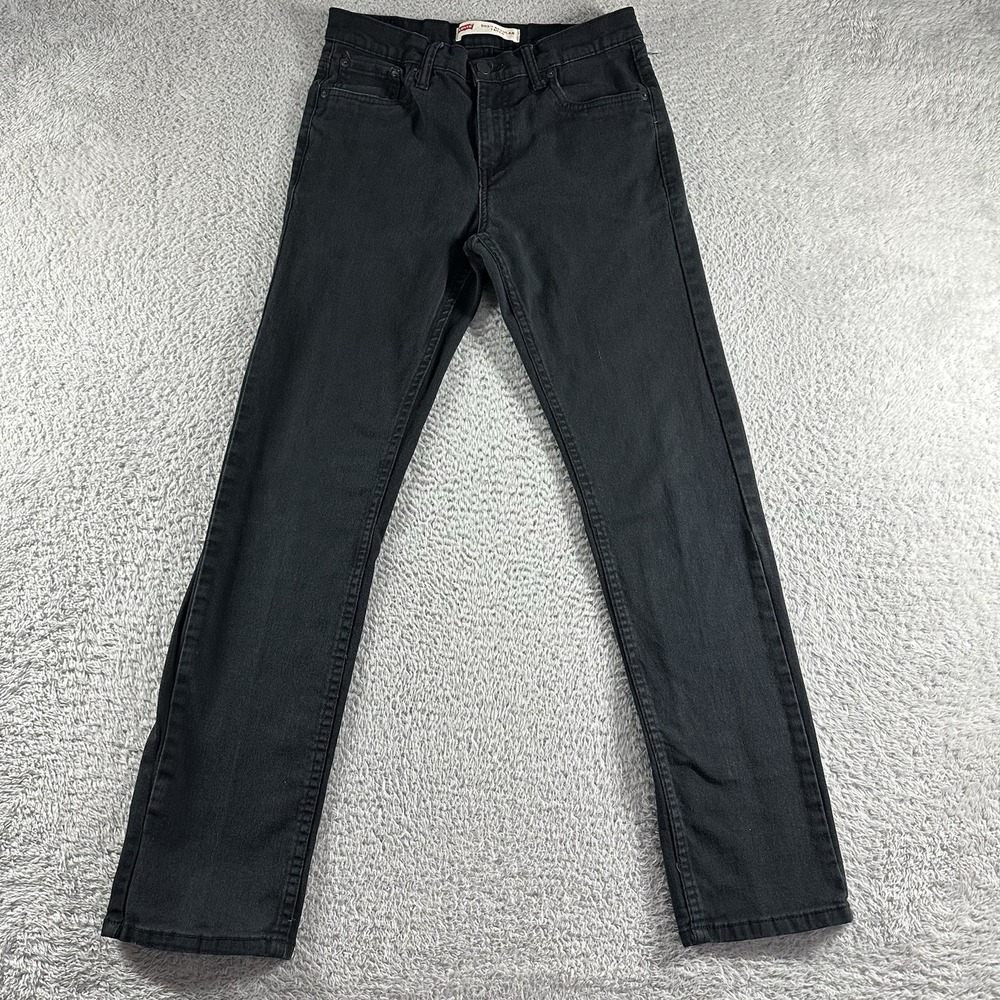 Levi's Jeans 18‎ REG 29x29 502 Black Regular Taper Stretch High Rise Skater Punk